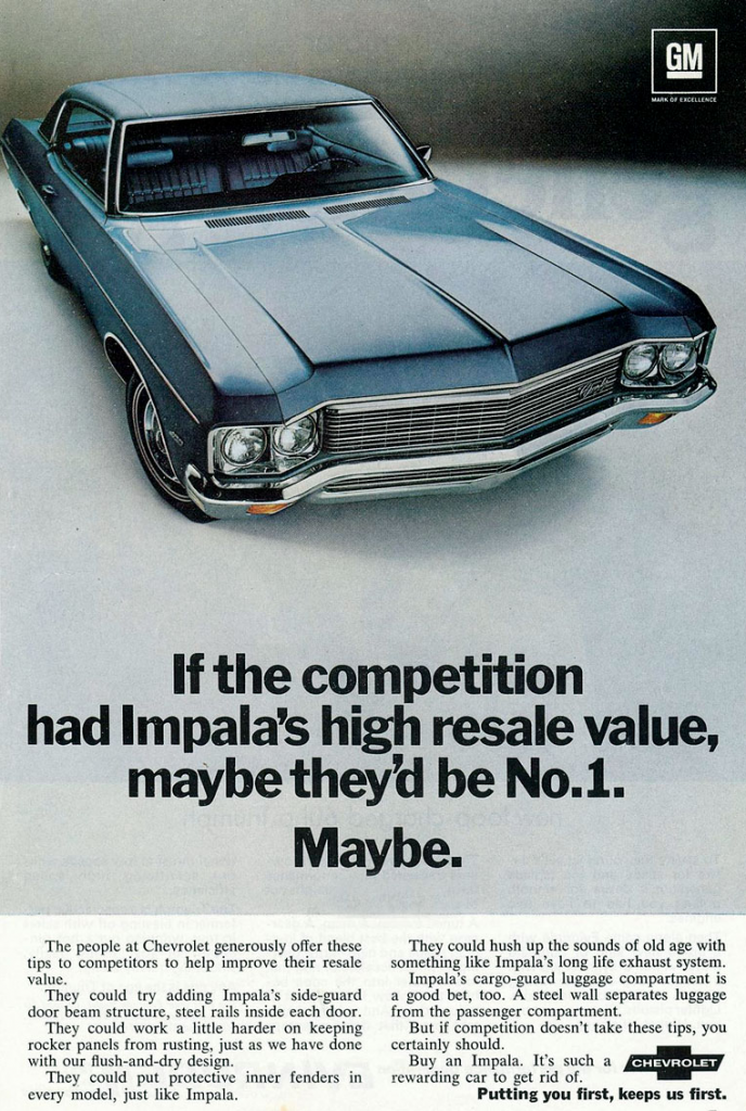 1970 Chevrolet Impala Ad 