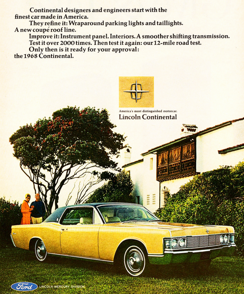 1968 Lincoln Ad 