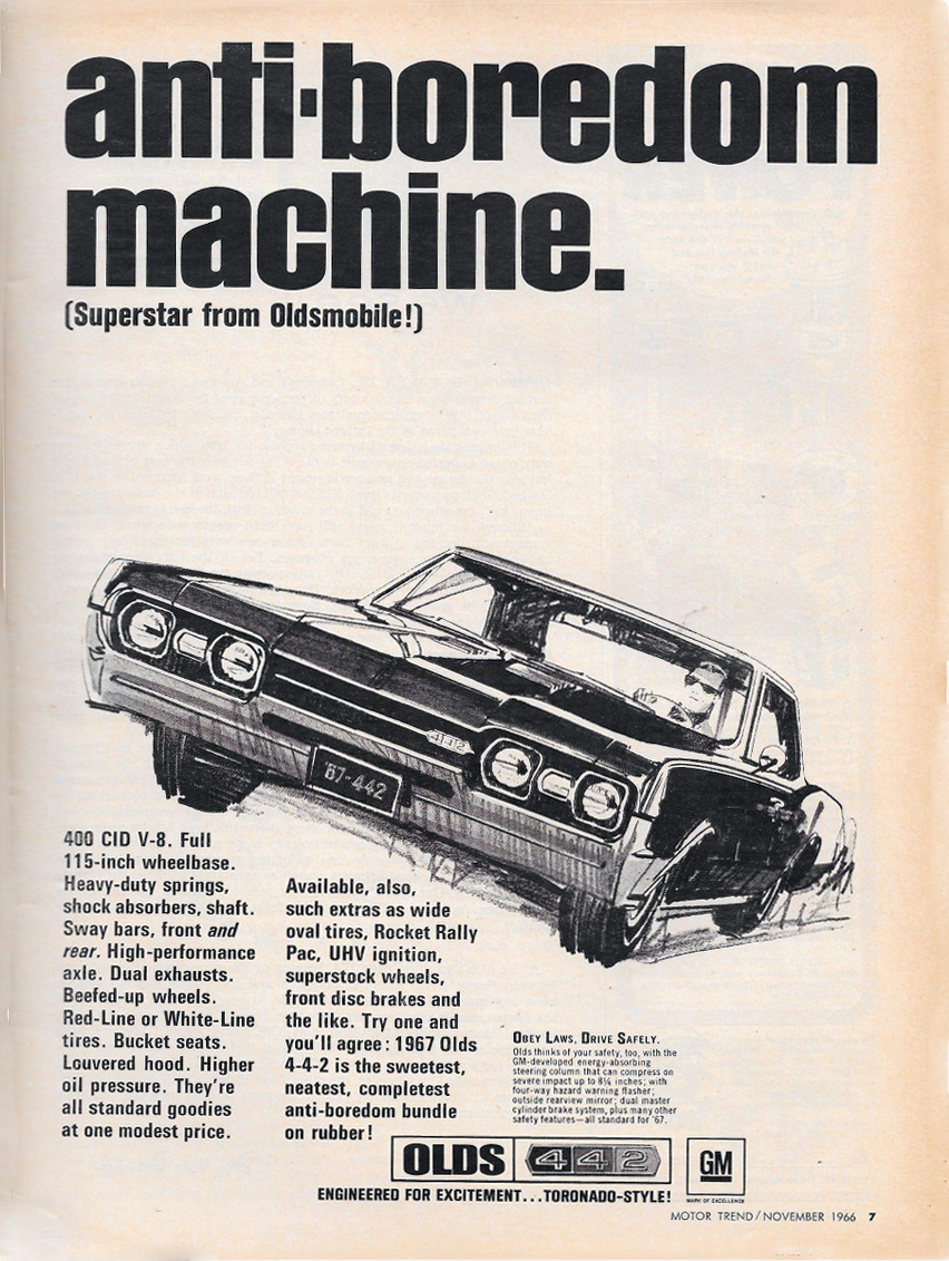 1967 Oldsmobile 4-4-2 Ad 
