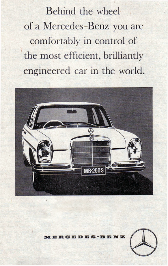 1968 Mercedes-Benz 250S Ad 