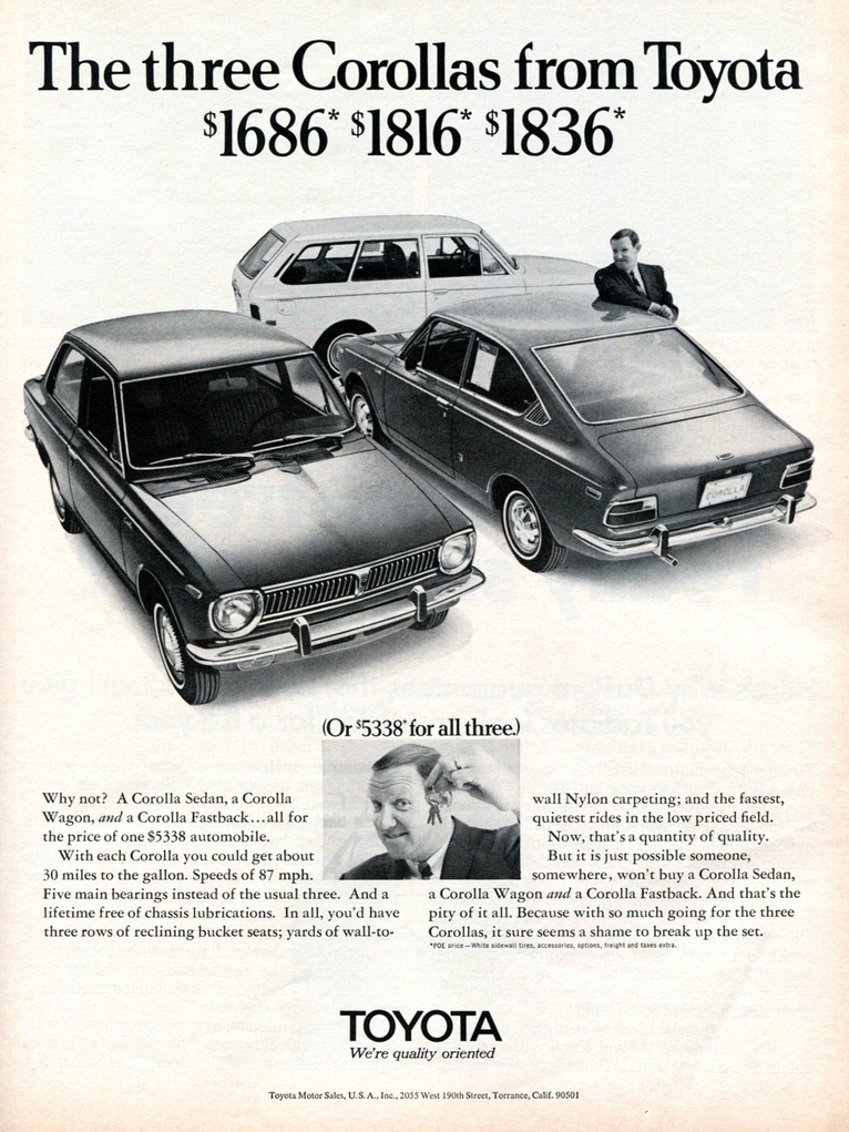 1969 Toyota Corolla Ad 
