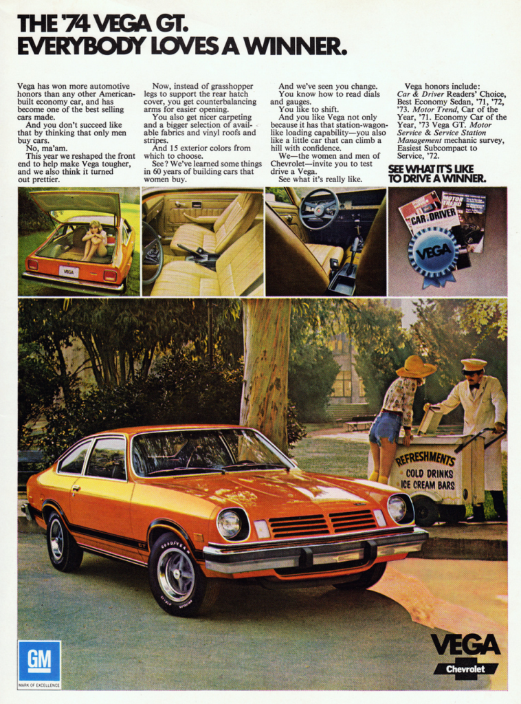 1974 Chevrolet Vega GT Ad