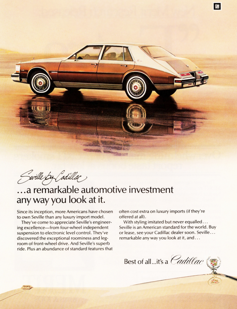 1982 Cadillac Seville Ad 
