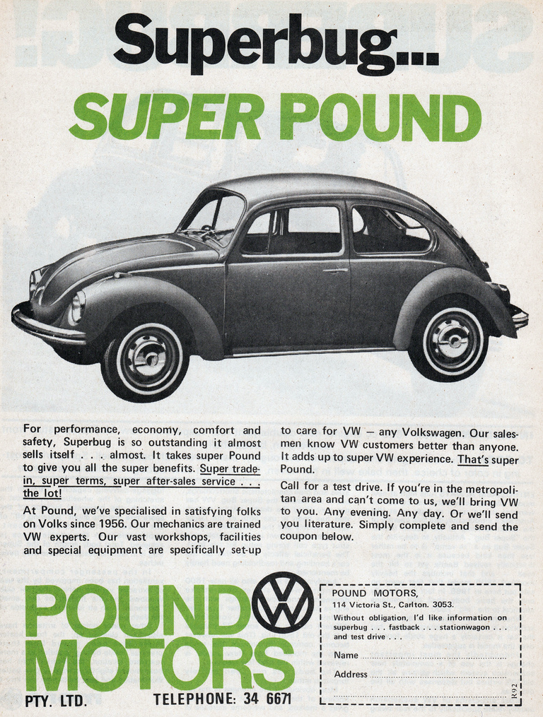 1971 Superbug Ad 