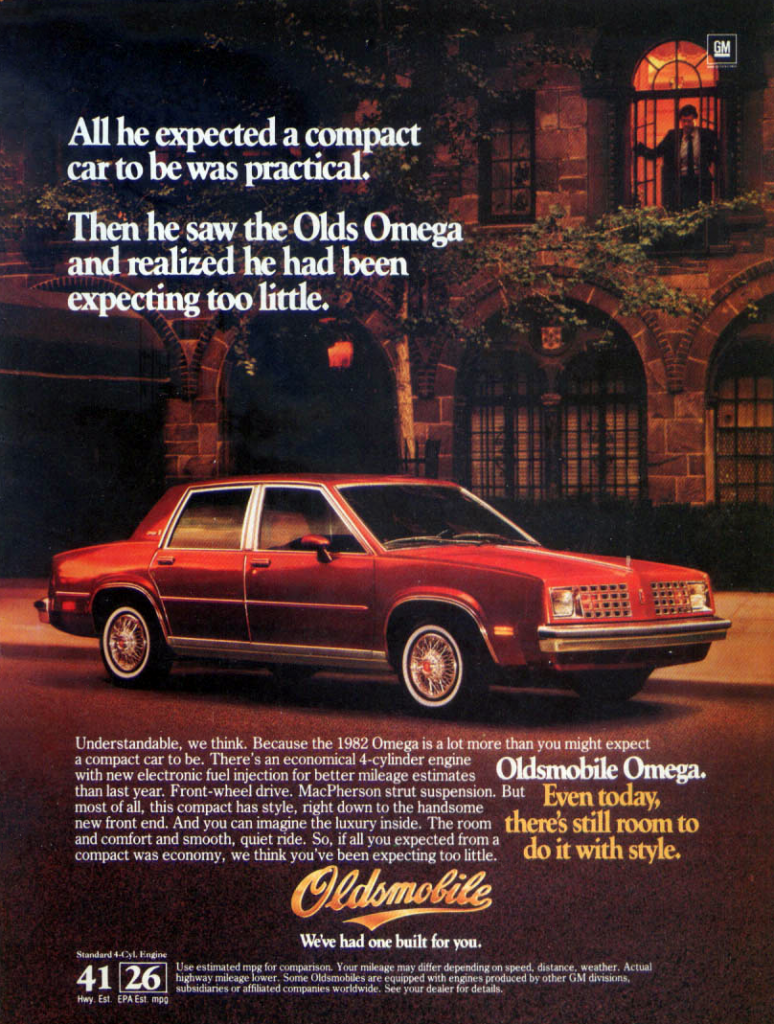 1982 Oldsmobile Omega Ad 