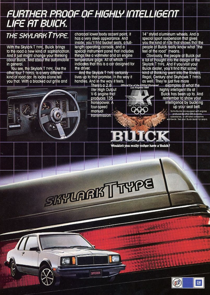 1983 Buick Skylark Ad 