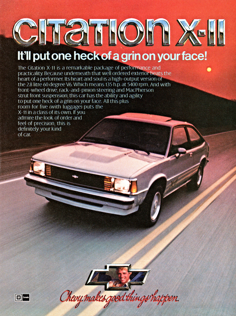 1982 Chevrolet Citation Ad 