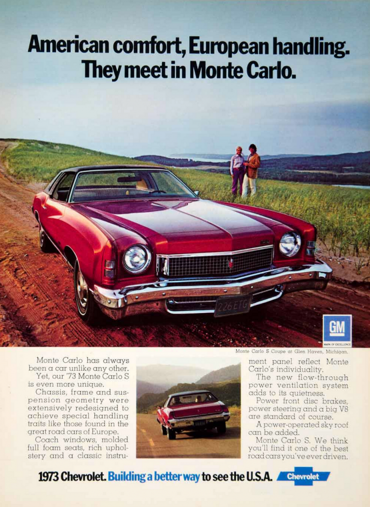 1973 Chevrolet Monte Carlo Ad 