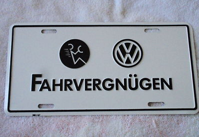 Fahrvergnugen license plate 