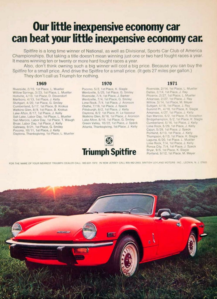 Triumph Spitfire Ad 