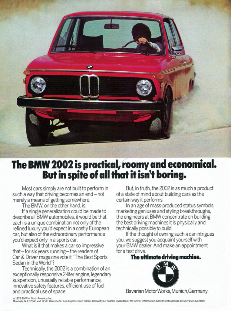 1975 BMW 2002 Ad 
