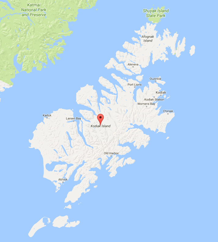 Kodiak Island Map 