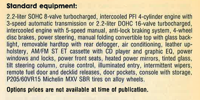 1990 Chrysler TC Review 