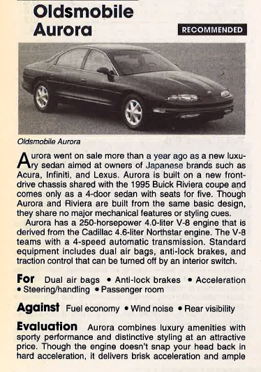 1995 Oldsmobile Aurora Review 