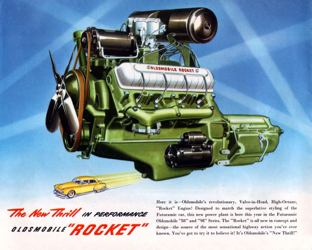 1949 Oldsmobile Rocket V8 Ad 