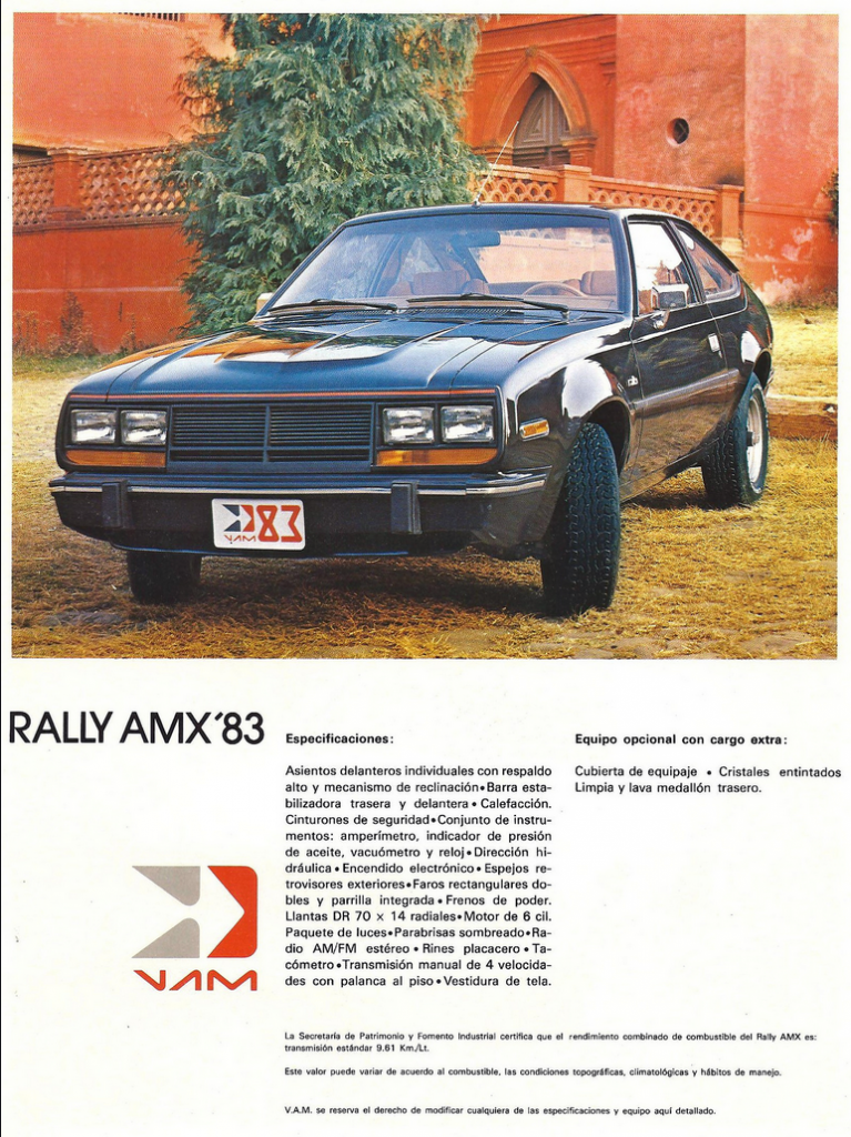 1983 VAM Rally AMX ad 