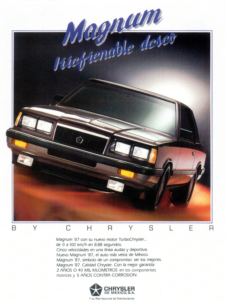 1987 Chrysler Magnum Ad