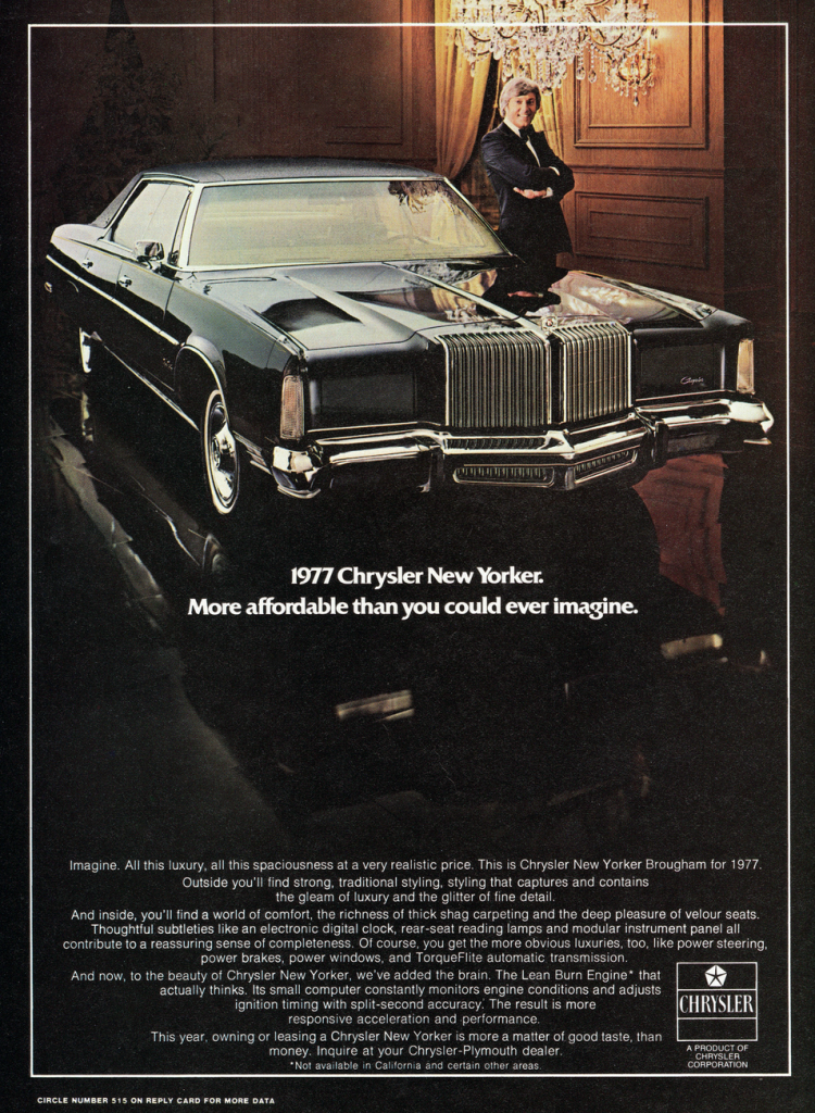 1977 Chrysler New Yorker Ad 