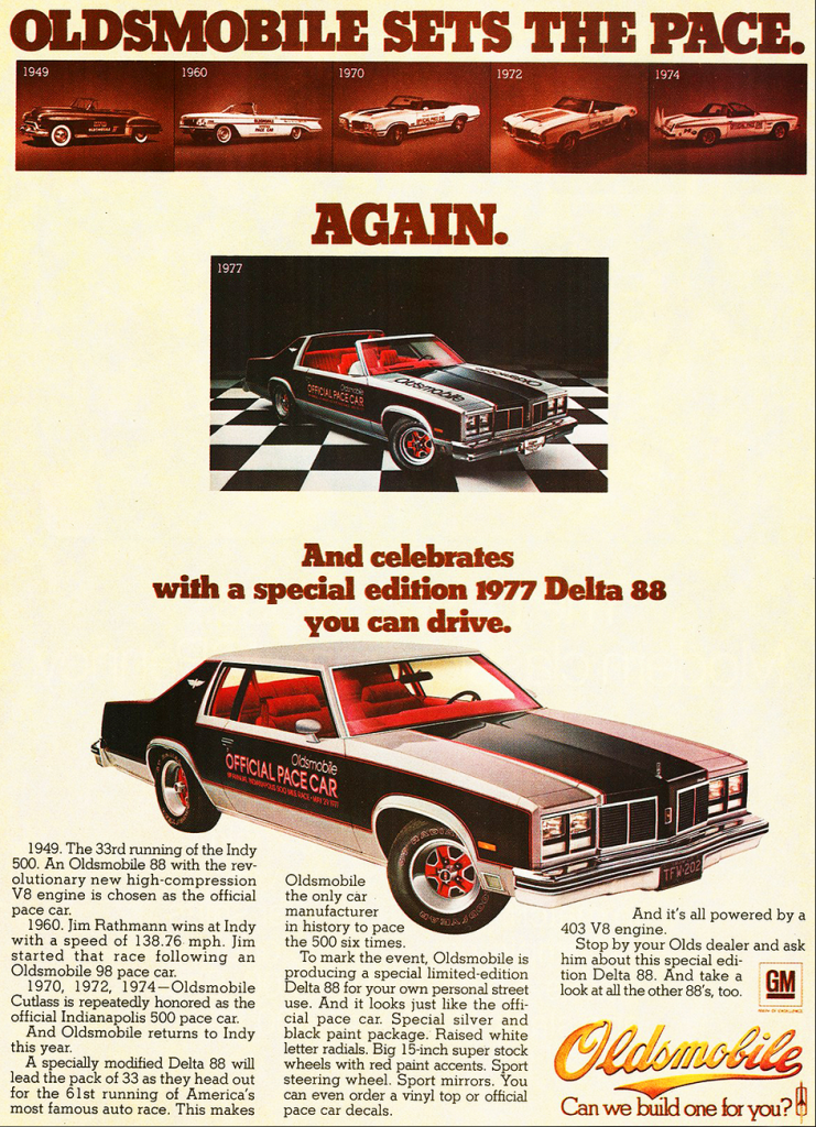 1977 Oldsmobile Delta 88 Ad 