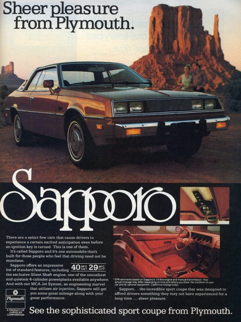 1978 Plymouth Sapporo Ad 