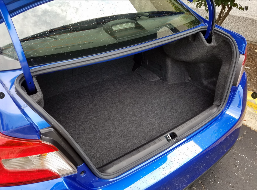 2018 Subaru WRX trunk 