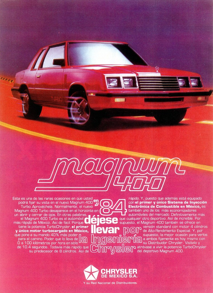 1984 Chrysler Magnum 400 Ad