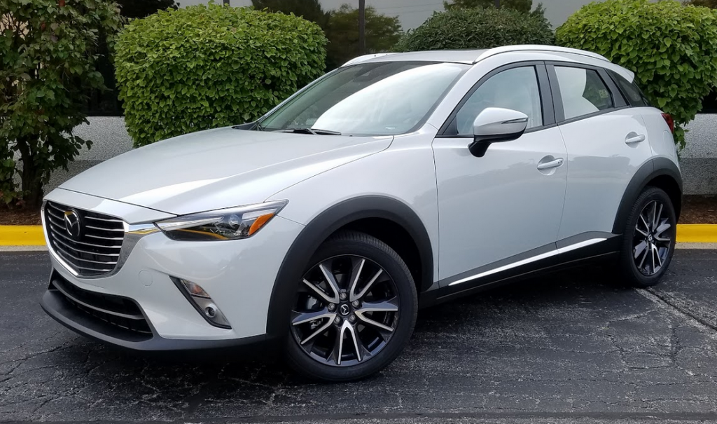 2018 Mazda CX-3 in Snowflake White Pearl Mica (a $200 color option) 