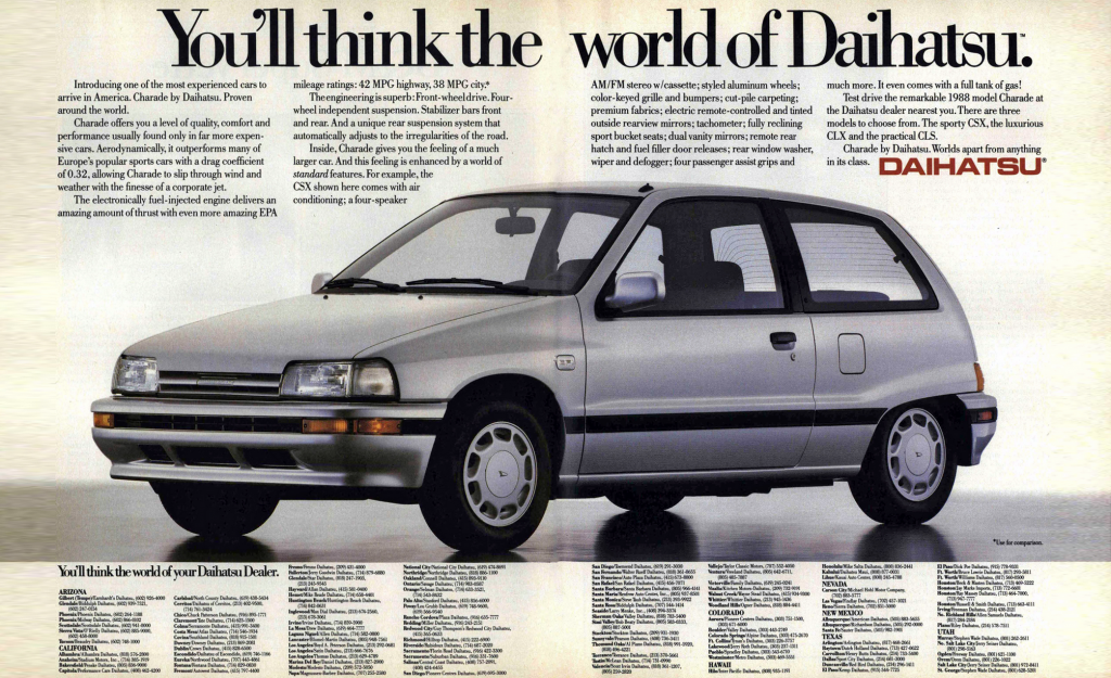 1988 Daihatsu Charade Ad 