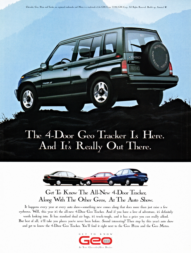 1996 Geo Tracker Ad