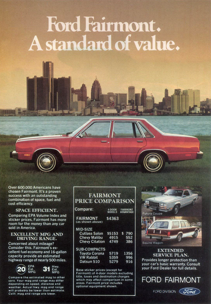 1980 Ford Fairmont Ad 