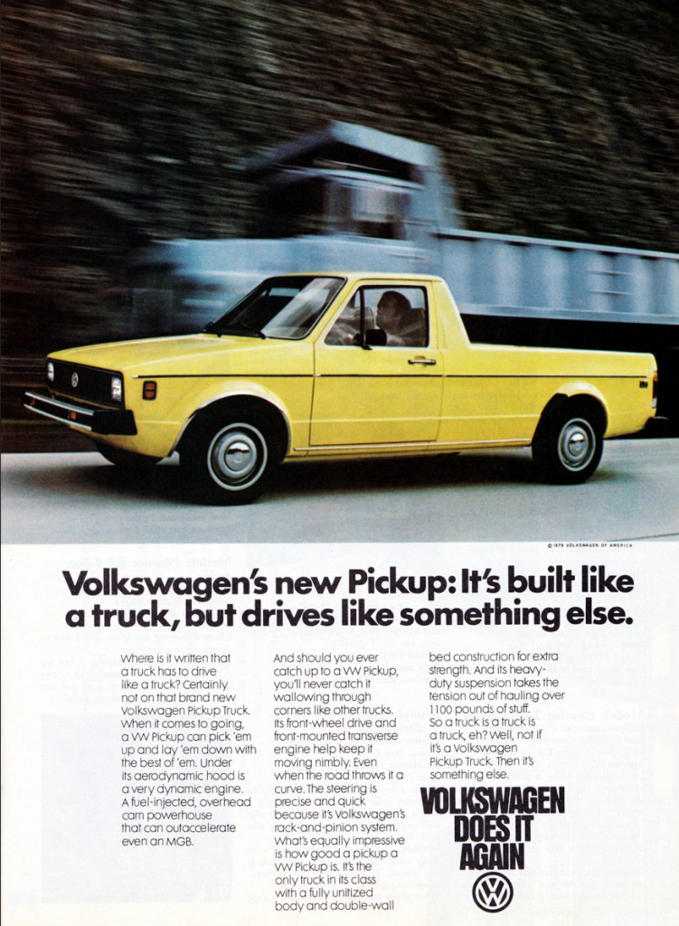 1980 Volkswagen Pickup Ad 