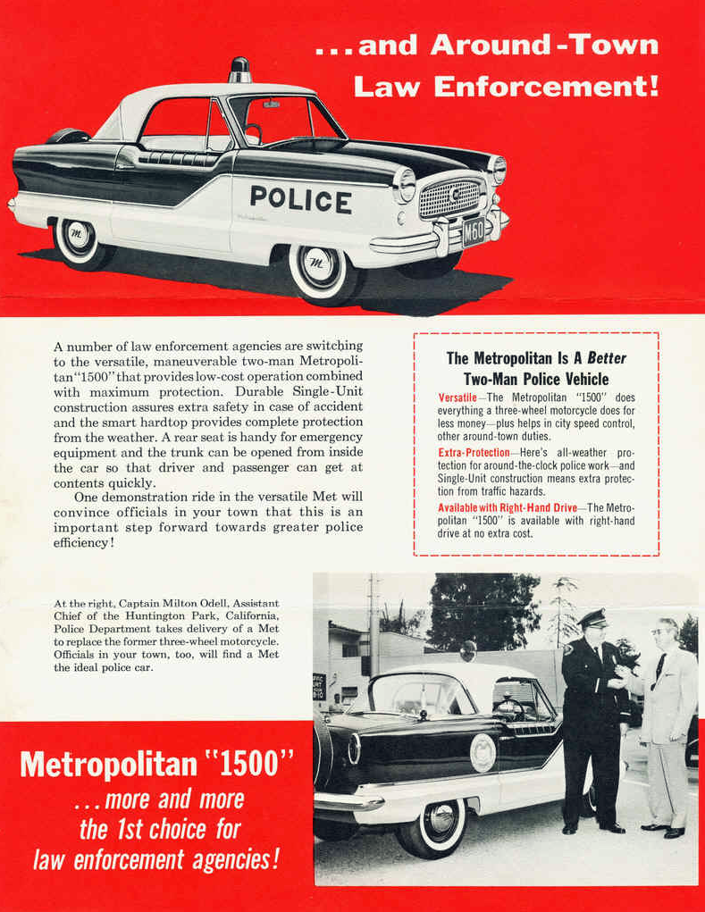 1960 Nash Police Vehicle Brochure