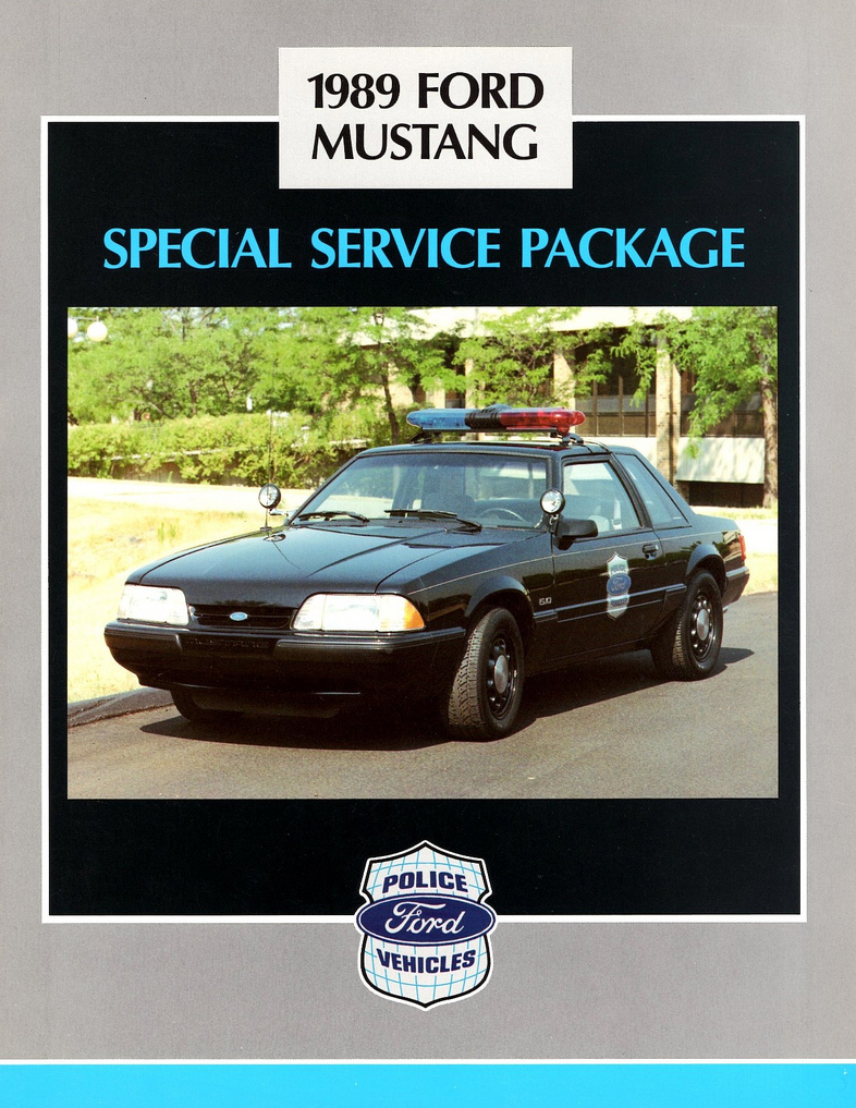 1989 Ford Mustang Police Brochure 