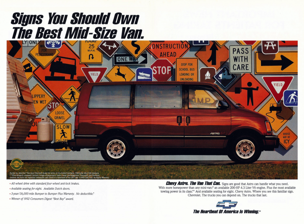 1992 Chevrolet Astro Ad 