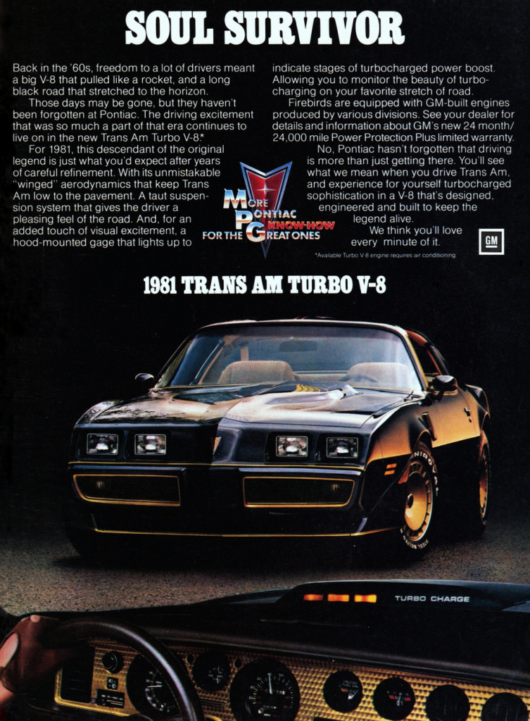 1981 Pontiac Firebird Trans Am Ad 