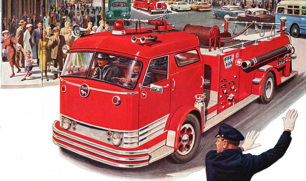 1957 Mack fire truck 