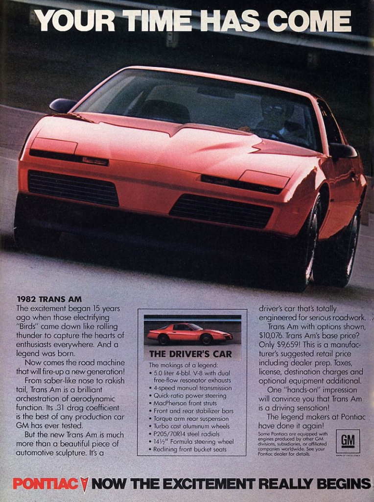 1982 Pontiac Firebird Ad 