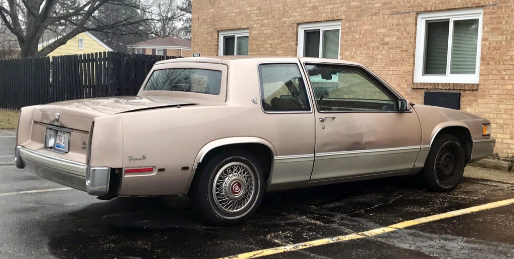 Trashed Cadillac Deville 