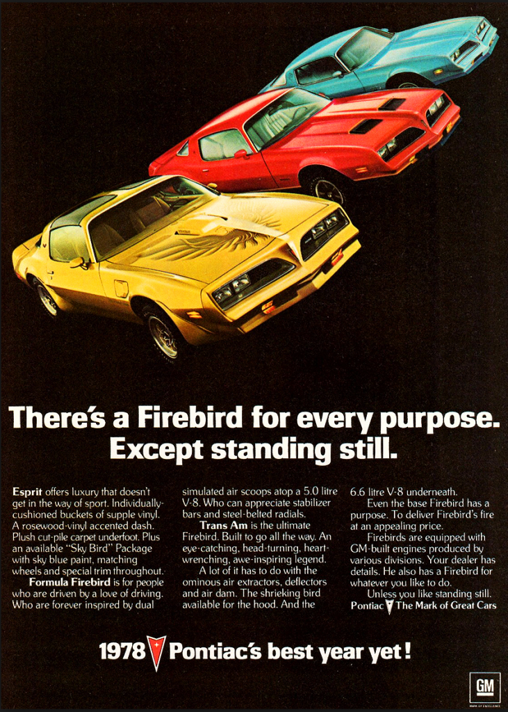 1978 Pontiac Firebird Ad 