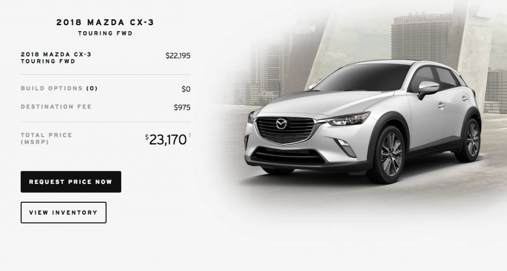 Mazda CX-3 for $300 a month 