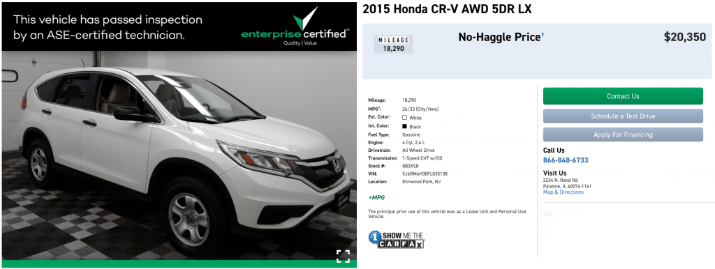 Honda CR-V for $300 a month 