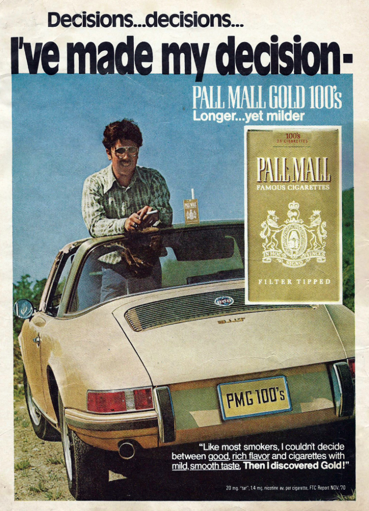 Pall Mall Cigarettes Ad 