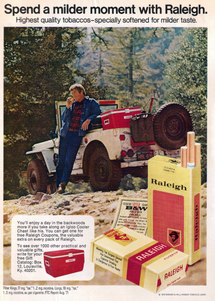 Raleigh Cigarettes Ad 