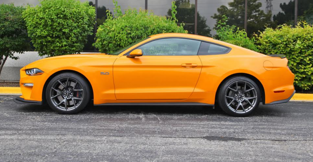 Orange Mustang GT 