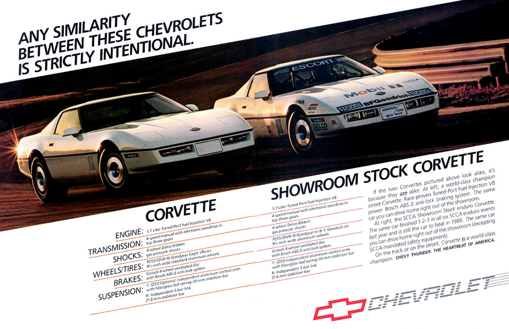 1986 Corvette Ad 