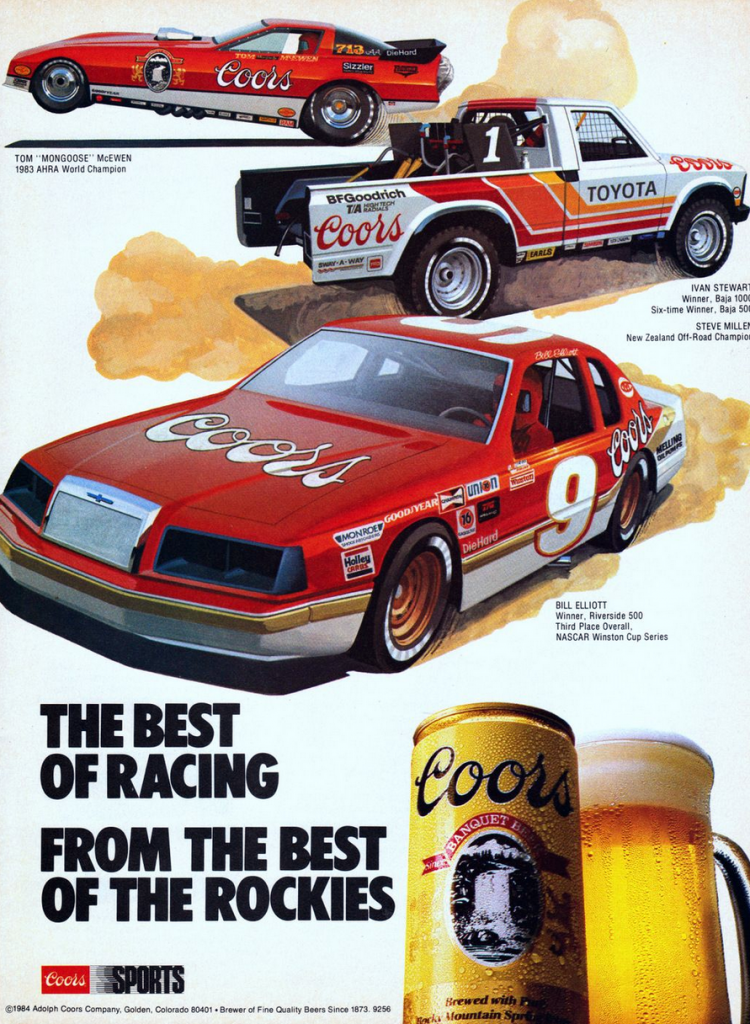Coors Beer Racing Ad 