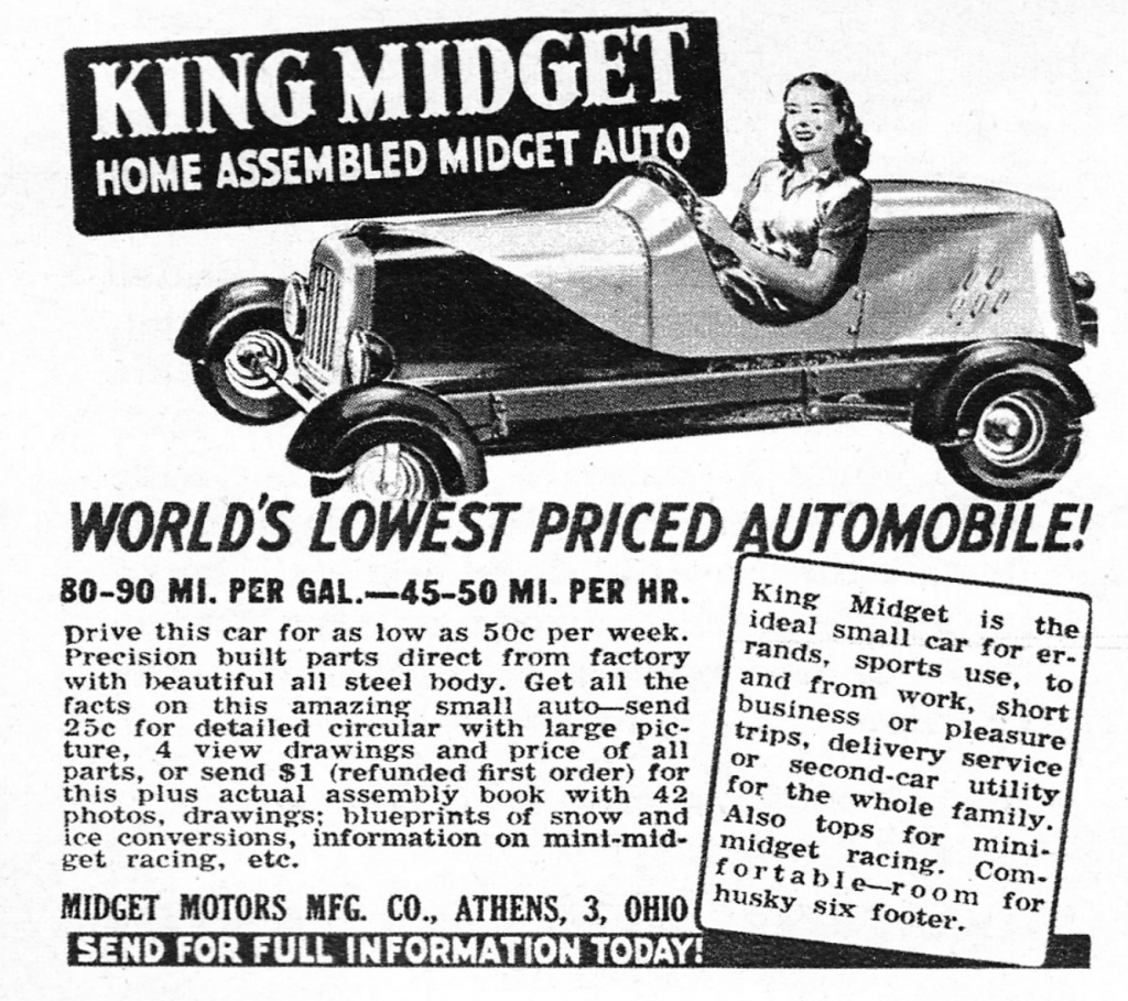 1950 King Midget Ad