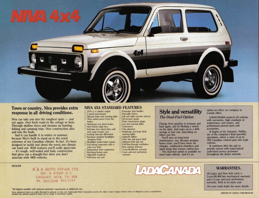 1986 Lada Niva Ad (Canada) 