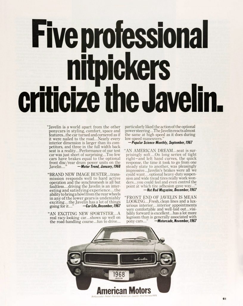 1968 Javelin Ad 