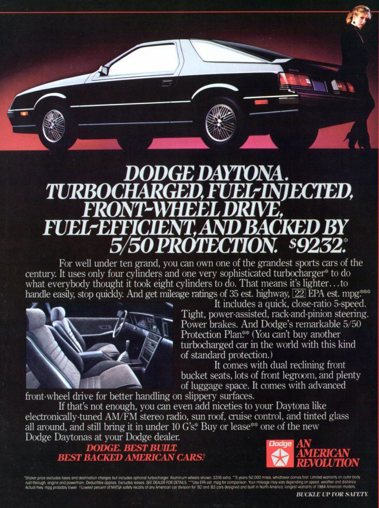 1984 Dodge Daytona Ads